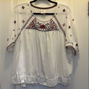 Knox Rose White Embroidered Blouse
